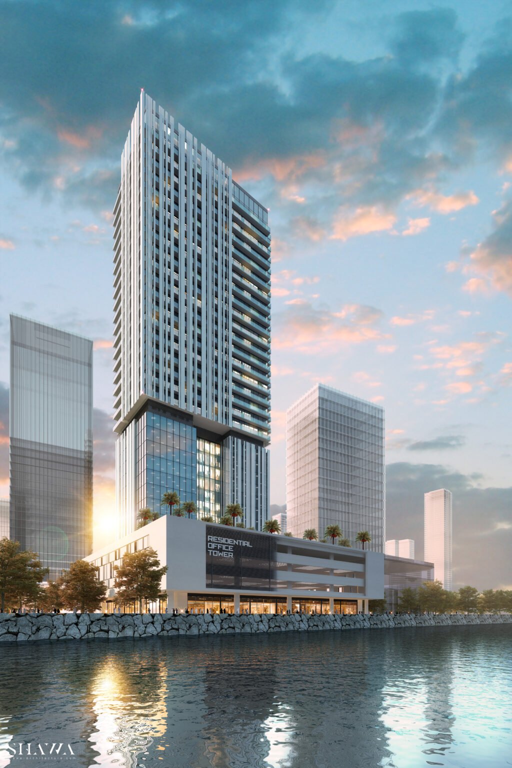 Image showcasing RESIDENTIAL AND OFFICE TOWER - shawa architecture
