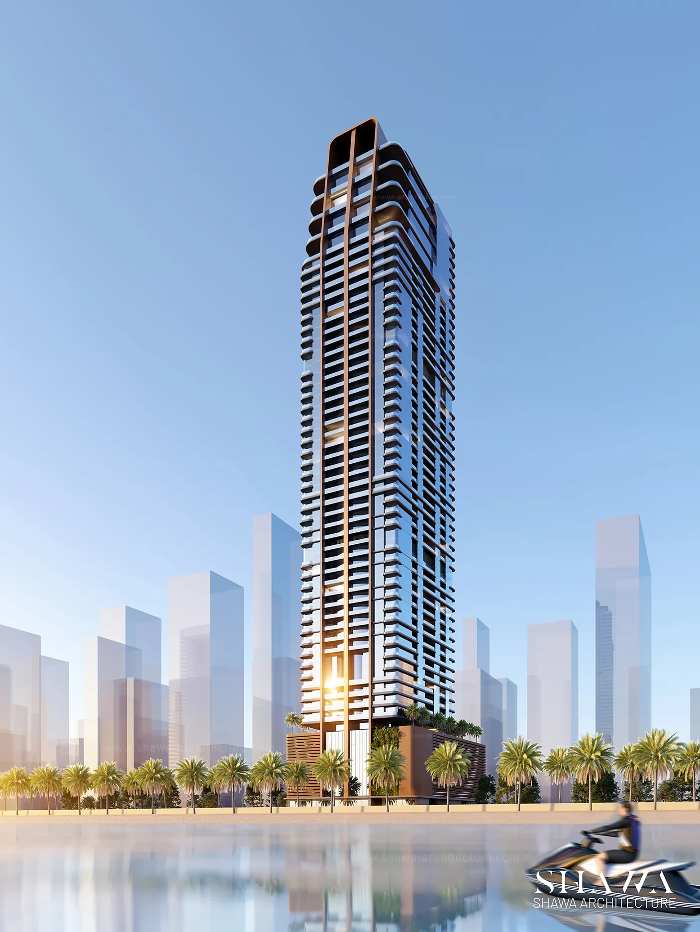Al Ghaf Residential Tower in Sharjah by Shawa Architecture, image 1 Al Ghaf Residential Tower in Sharjah by Shawa Architecture, image 1