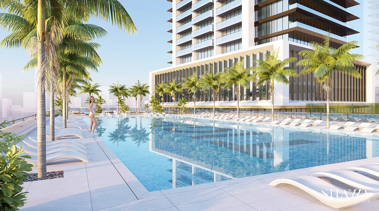 Auresta Tower residential architecture in Dubai by Shawa Architecture, image 2 Auresta Tower residential architecture in Dubai by Shawa Architecture, image 2