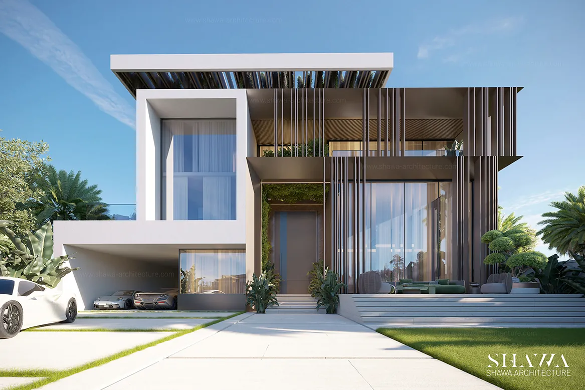 Private villa in Ethiopia, facade options by Shawa Architecture, image 2 Private villa in Ethiopia, facade options by Shawa Architecture, image 2