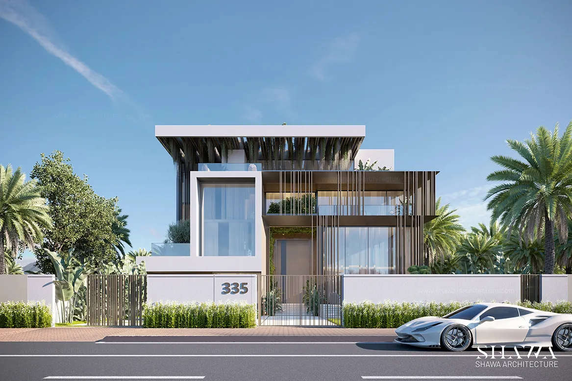 Private villa in Ethiopia, facade options by Shawa Architecture, image 3 Private villa in Ethiopia, facade options by Shawa Architecture, image 3