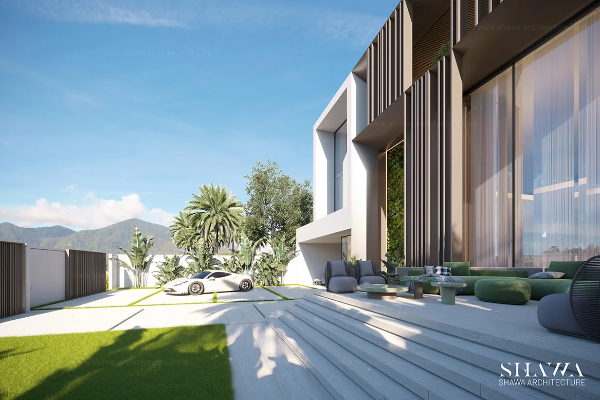 Private villa in Ethiopia, facade options by Shawa Architecture, image 4 Private villa in Ethiopia, facade options by Shawa Architecture, image 4