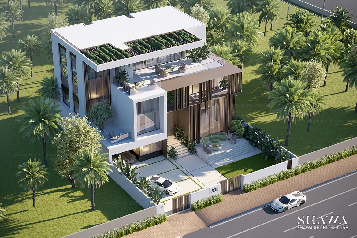 Private villa in Ethiopia, facade options by Shawa Architecture, image 5 Private villa in Ethiopia, facade options by Shawa Architecture, image 5