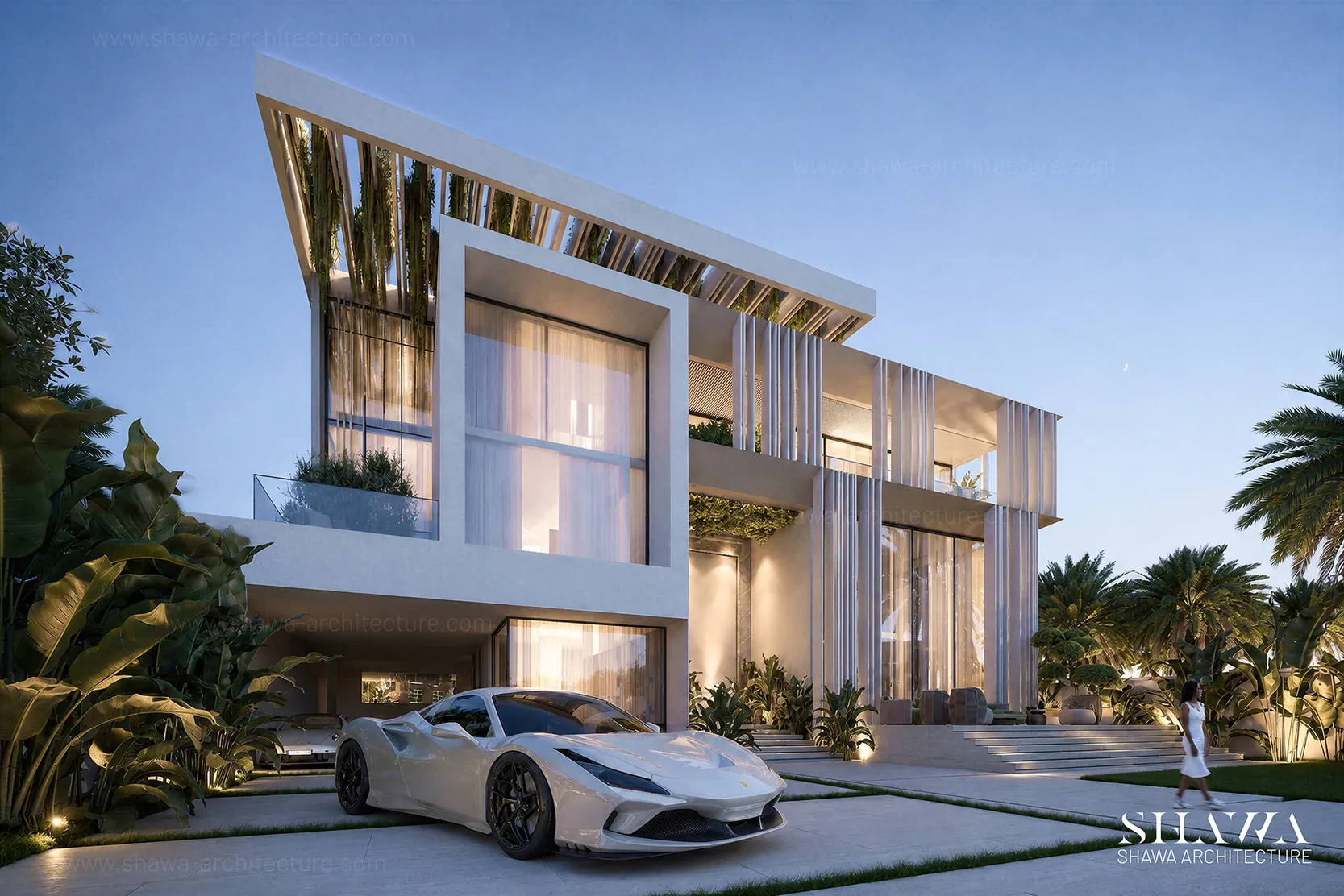 Private villa in Ethiopia, facade options by Shawa Architecture, image 7 Private villa in Ethiopia, facade options by Shawa Architecture, image 7
