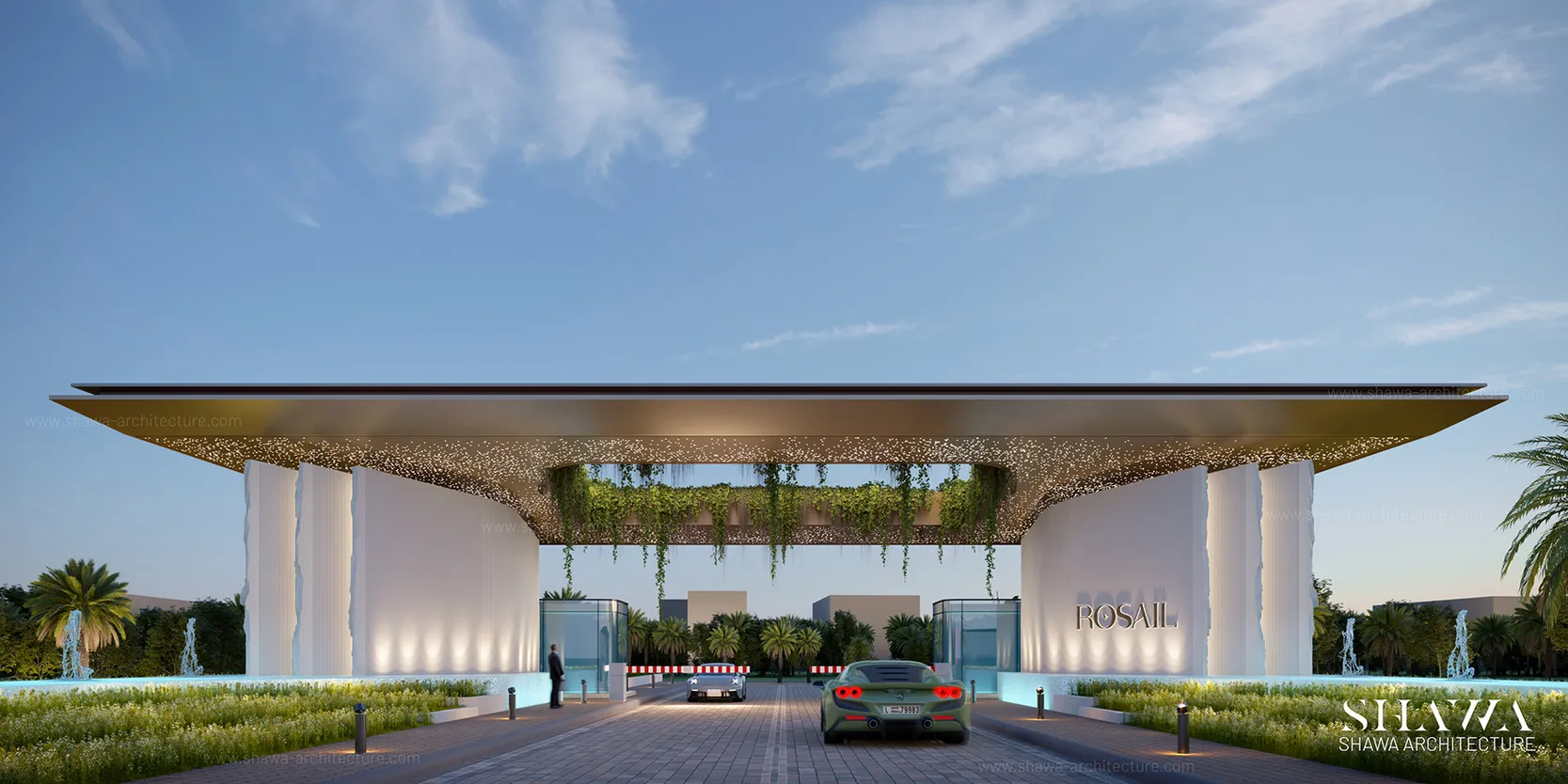 Rosail City Gates design in Egypt by Shawa Architecture, image 1 Rosail City Gates design in Egypt by Shawa Architecture, image 1